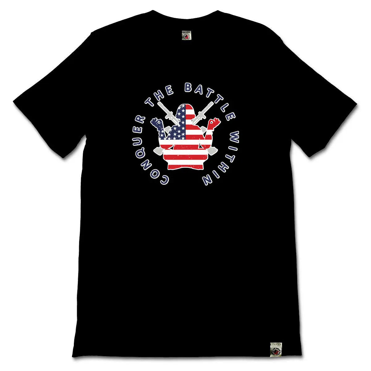 Conquer The Battle Within - Distressed 'Ol Red, White& Blue Mental Joe