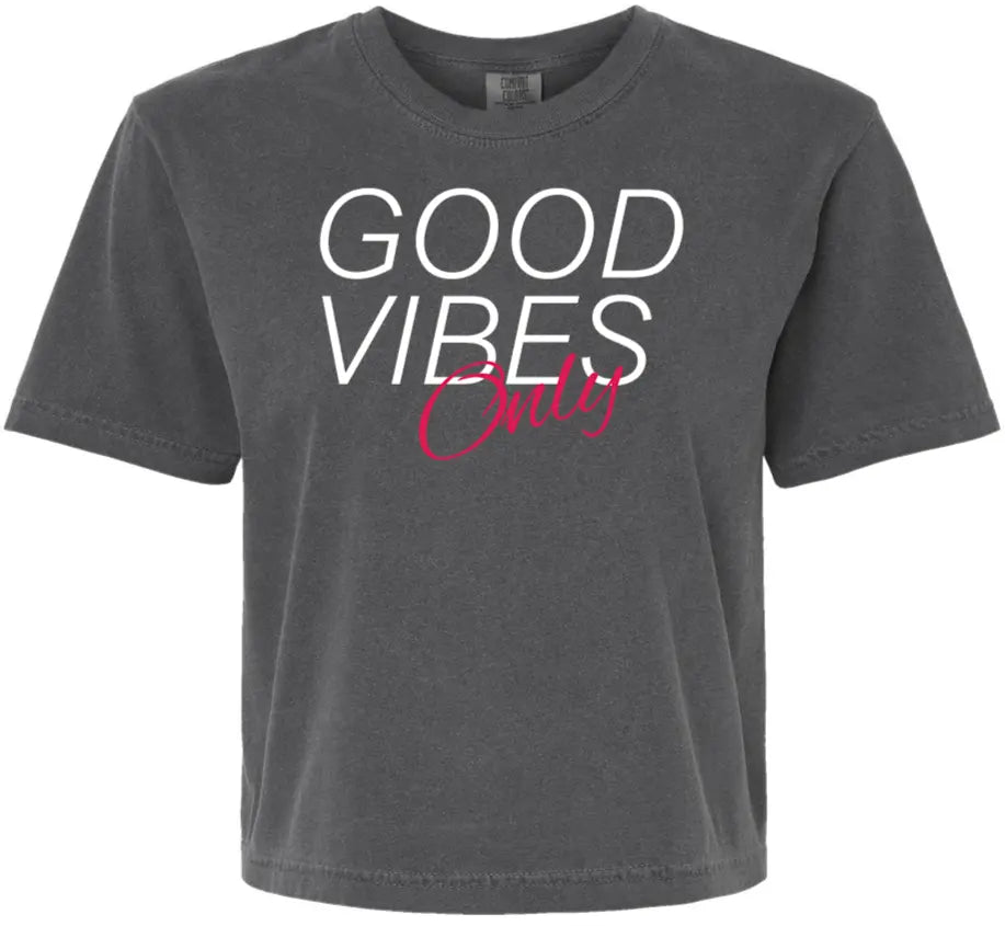 GOOD VIBES ONLY - LADIES CROPTOP Mental Joe