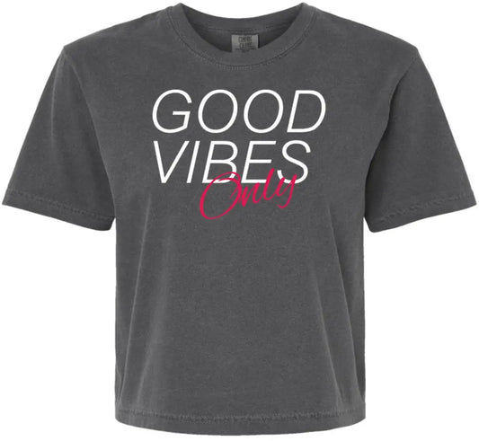 GOOD VIBES ONLY - LADIES CROPTOP Mental Joe